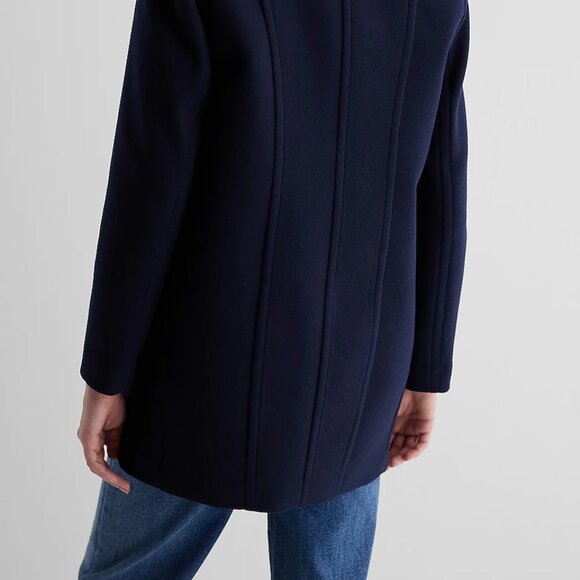 Express Coat Women's Oversized Double Breasted Coat in Navy NWT - Picture 3 of 14